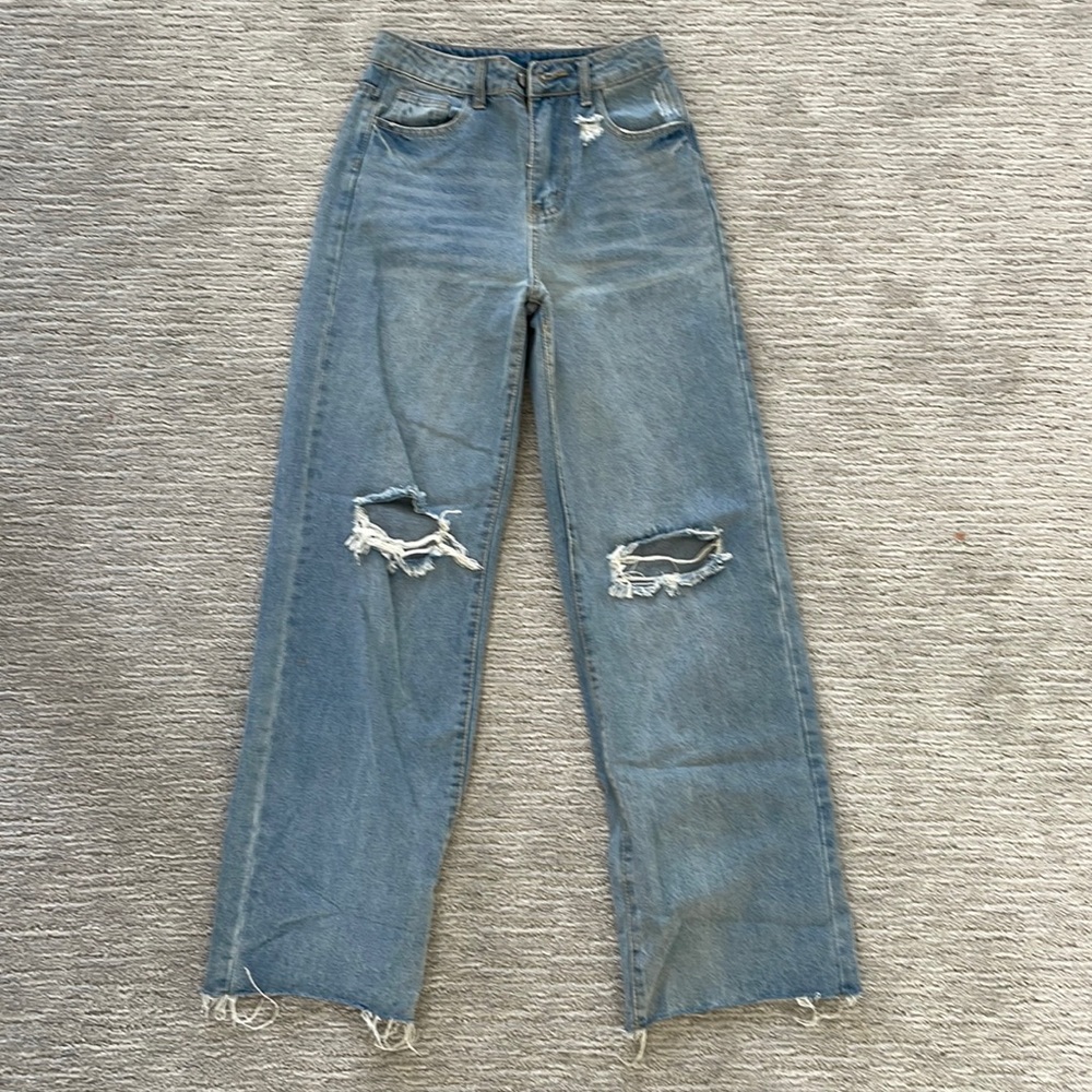 Shein light wash blue mom jeans